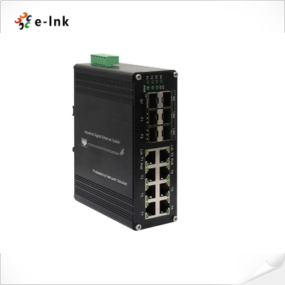 Industrial 8-Port 10/100/1000T + 4-Port 1G SFP + 2-Port 10G SFP+ Ethernet Switch