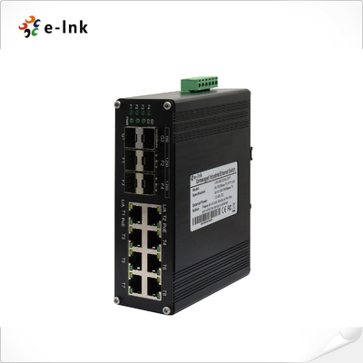 Industrial 8-Port 10/100/1000T 802.3at PoE + 4-Port 1G SFP + 2-Port 10G SFP+ Ethernet Switch