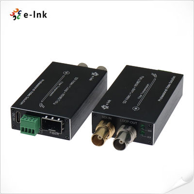 Mini-type 3G-SDI to Fiber Converter with Tally & Reverse RS485 