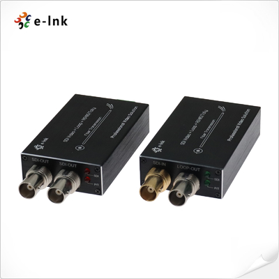Mini-type HD-SDI to Fiber Converter with Tally & Reverse RS485 