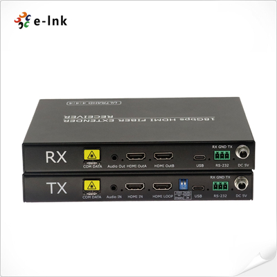 4K@60Hz 4:4:4 Uncompressed Audio-Video Fiber Optic Extender