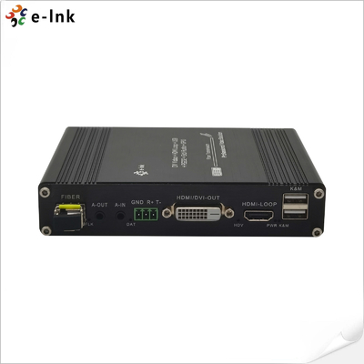 1Ch 1080P DVI + USB KVM + 1Ch RS232 + 1Ch Bidi Stereo Audio + 1Ch GPIO over Fiber Extender