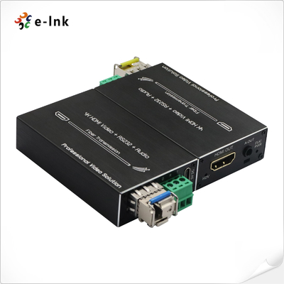 Mini 4K HDMI Fiber Extender with RS232 & External Audio with Transmission distance up to 80km over fiber cable