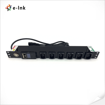 19 Inch 1U 6 Port Intelligent Metered PDU Support Remote communication and control
