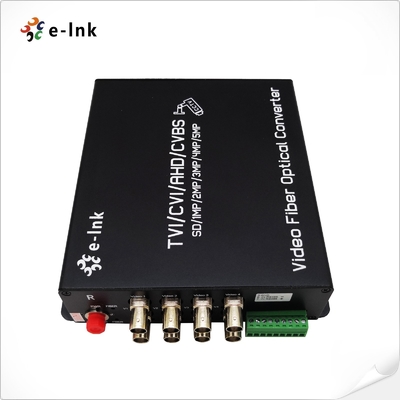 8Ch 5MP HD-Video 4-in-1 Video Fiber Converter with Industrial wide range of operational temperature