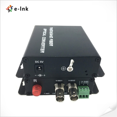 2Ch HD-AHD/HD-CVI/HD-TVI/CVBS 4-in-1 Video Fiber Converter Through LED indicators to inform its functional mode  