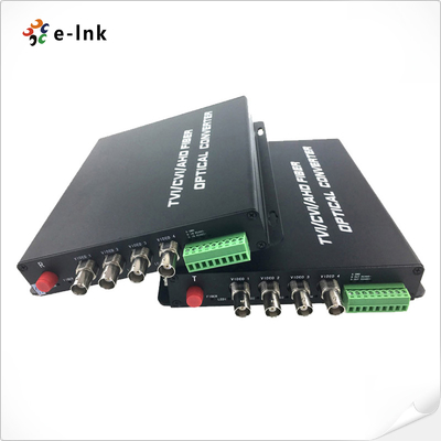4Ch HD-AHD/HD-CVI/HD-TVI/CVBS 4-in-1 Video Fiber Converter with Industrial wide range of operational temperature