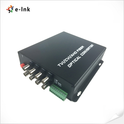 8Ch HD-AHD/HD-CVI/HD-TVI/CVBS 4-in-1 Video Fiber Converter with Industrial wide range of operational temperature