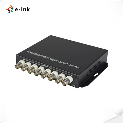 8 Channel HD Video over Optical Fiber Transmitter and Receiver with 10-bit digital video encoding and uncompressed