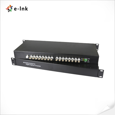 16 Channel HD-Video over Optical Fiber Transmitter and Receiver Support HD-AHD/CVI/TVI highest resolution 720P,1080P