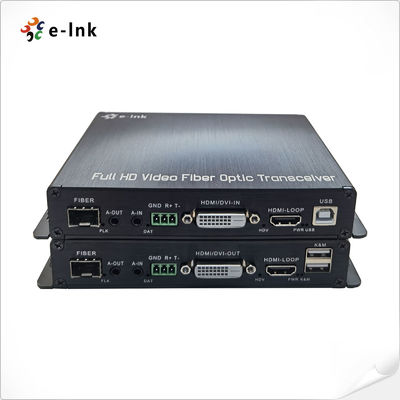 1Ch 1080P DVI + 1Ch USB KVM + 1Ch RS232 + 1Ch Bidi Stereo Audio + 1Ch GPIO over Fiber Extender