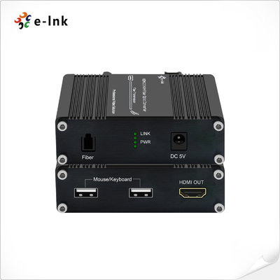 Mini 4K/60Hz HDMI 2.0 KVM USB over OM4 Fiber Optic Extender Video Transmitter