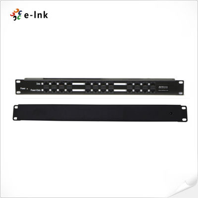 12-Port 1U Rack Mount Passive PoE Injector with Power couples: 4.5 (positive pole) / 7.8 (negative pole) 