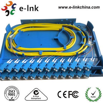 1-meter multicolored 12-fiber Bundled Fan-out OM3 LC pigtail
