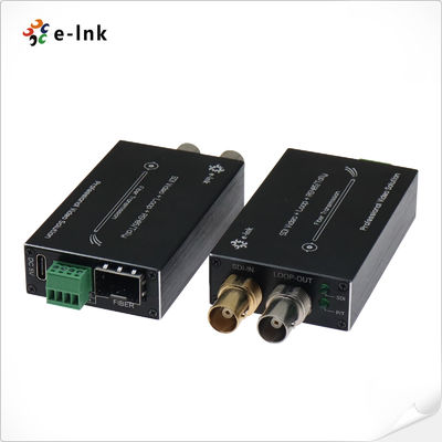 Mini HD SDI Fiber Extender Converter with SFP Transceiver Tally RS485