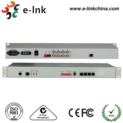 4E1 PDH Optical Multiplexer with 1FE Ethernet EOW Phone Console NMS 120km Transmission