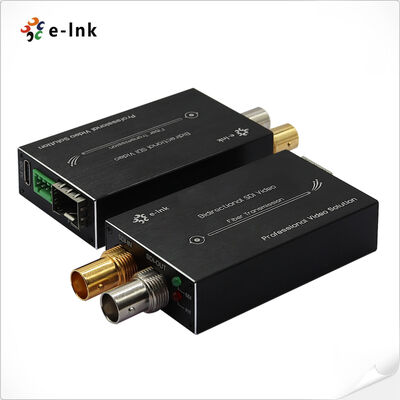 Mini 3G-SDI Fiber Converter Bi-directional HD-SDI 80km Hot Plug