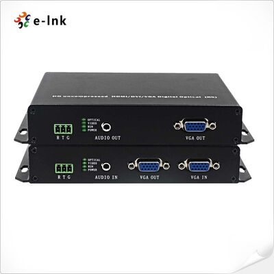 USB VGA KVM Fiber Optic Extender 10km 1080P RS232 Audio Transmission