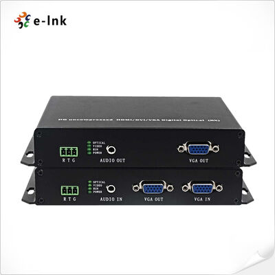 VGA Fiber Optic Extender 1080P KVM RS232 Audio 10km Transmission

