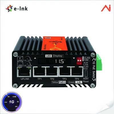 quality 4-Port 10/100/1000Base-T IEEE802.3at PoE+ 30W to 1-Port 10/100/1000Base-T Uplink Mini Industrial AI Smart Managed PoE+ Ethernet Switch with Voltage Booster System factory