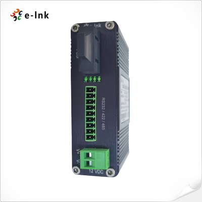 Industrial Serial RS232 / RS485 / RS422 Fiber Optic Modem SC SM 1310nm, 20km